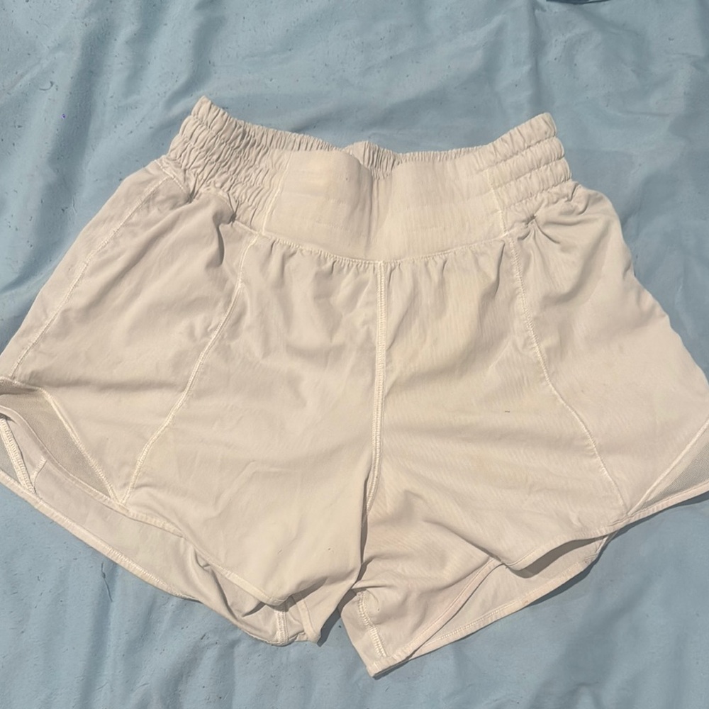 Lululemon Athletica Cream Athletic Shorts